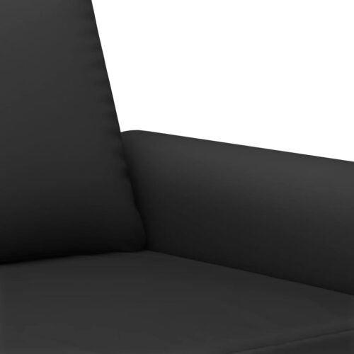 3-Seater Sofa Lounge Couch Futon Living Room Chair Velvet Fabric Black 180cm - Image 6