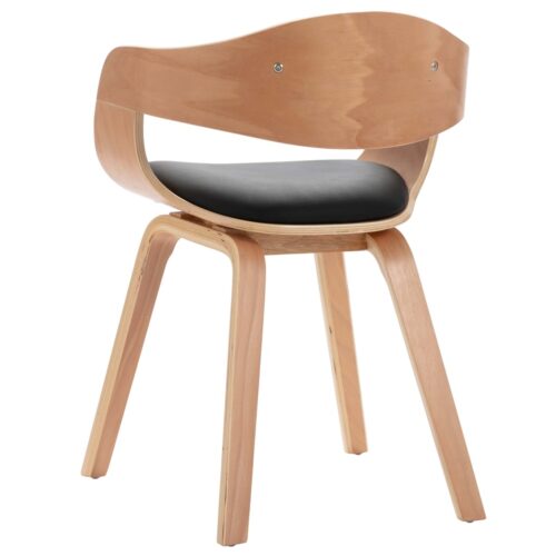 Dining Chairs 2pcs Bent Wood Faux Leather - Image 6