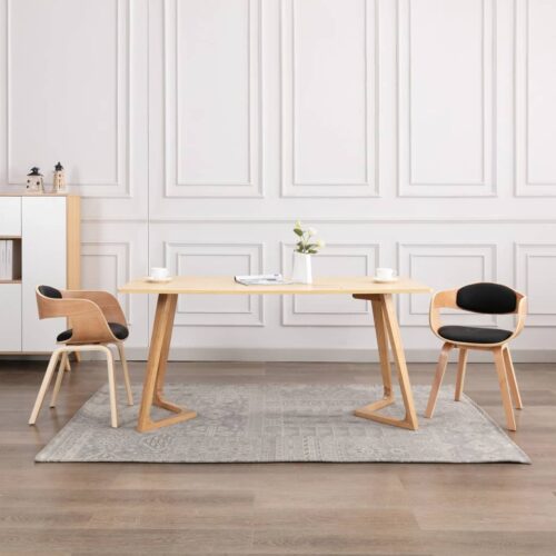 Dining Chairs 2pcs Bent Wood Faux Leather - Image 10