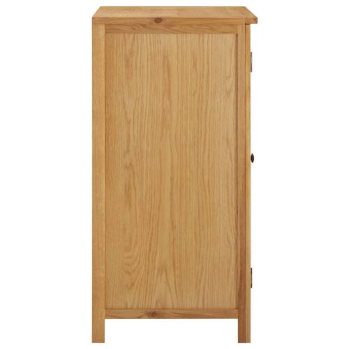Wardrobe 76x52x105cm Solid Oak Wood - Image 4