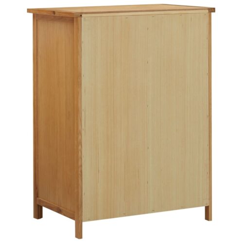 Wardrobe 76x52x105cm Solid Oak Wood - Image 5