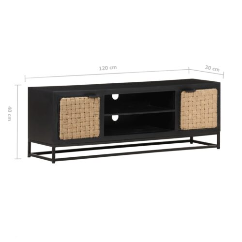 TV Cabinet 120x30x40cm Solid Mango Wood - Image 7