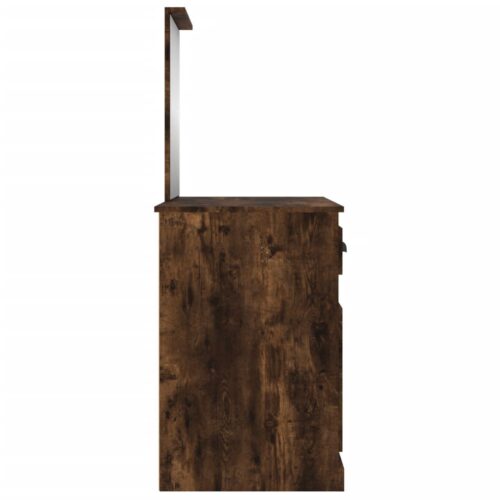 Dressing Table with Mirror Smoked Oak 90x50x132.5cm Engineered Wood - Image 8