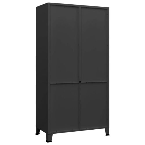 Industrial Wardrobe Black 90x50x180cm Metal - Image 4