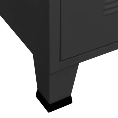Industrial Wardrobe Black 90x50x180cm Metal - Image 7