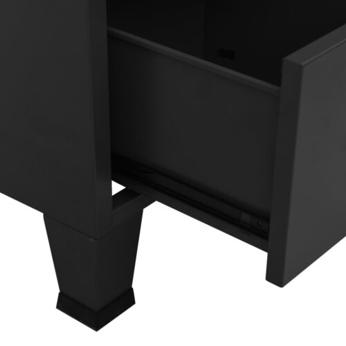 Industrial Wardrobe Black 90x50x180cm Metal - Image 8