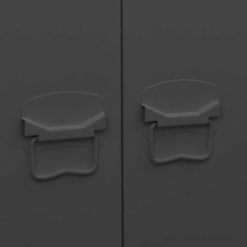 Industrial Wardrobe Black 90x50x180cm Metal - Image 9