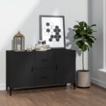 Sideboard Black 100x36x60cm Engineered Wood