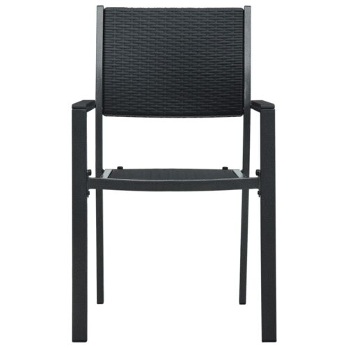 5-Piece Garden Dining Set Black - Image 5