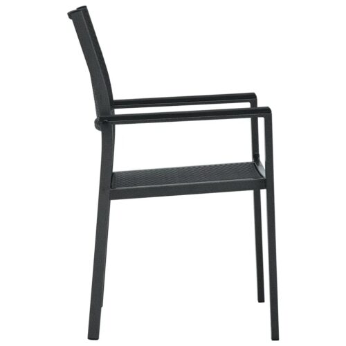 5-Piece Garden Dining Set Black - Image 6