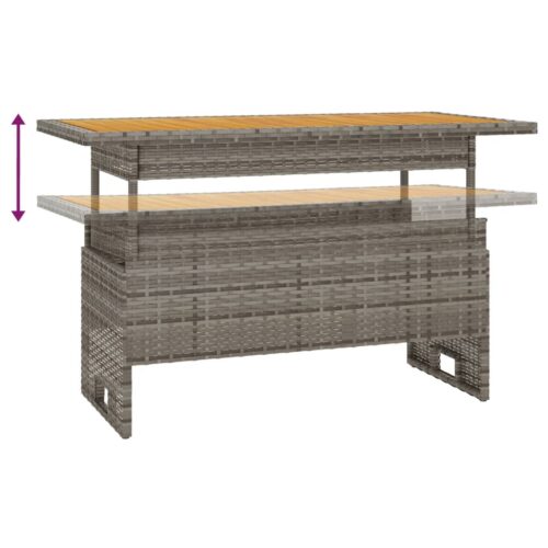 2-Piece Garden Lounge Set with Cushions Grey Poly Rattan Wicker Outdoor Patio Furniture - Image 8