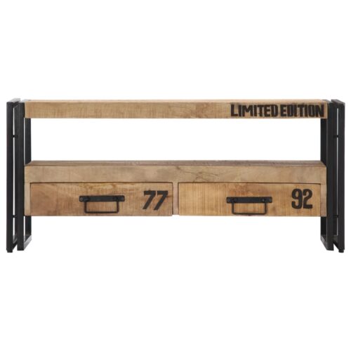 TV Cabinet 100x30x45cm Solid Mango Wood - Image 2