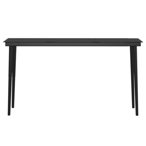 5-Piece Garden Dining Set with Cushions Black - Image 6