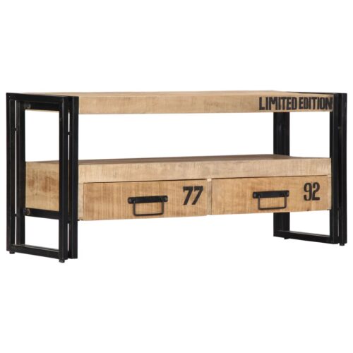 TV Cabinet 100x30x45cm Solid Mango Wood - Image 8