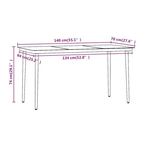 5-Piece Garden Dining Set with Cushions Black - Image 8