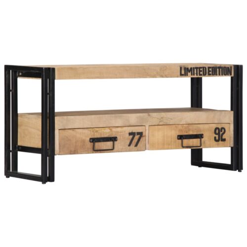 TV Cabinet 100x30x45cm Solid Mango Wood - Image 9
