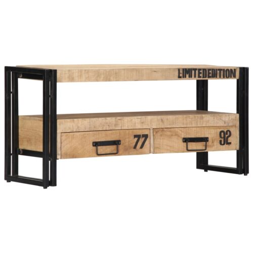 TV Cabinet 100x30x45cm Solid Mango Wood - Image 10