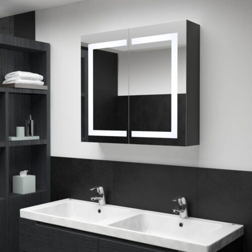 LED Bathroom Mirror Cabinet 80x12.2x68cm - Image 10
