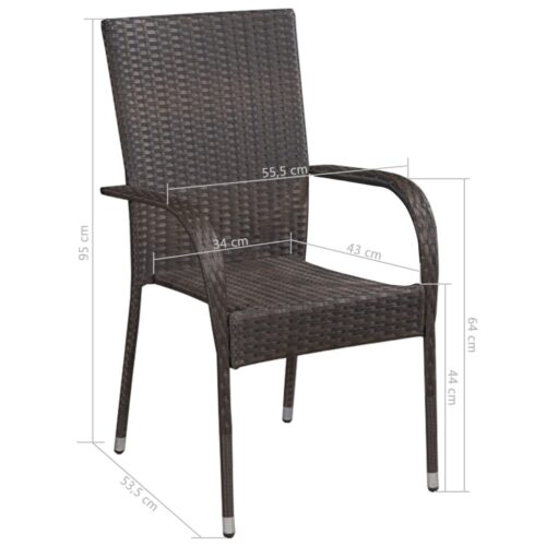 7pcs Outdoor Dining Set Garden Patio Lounge Table Chairs Wicker Rattan Furniture - Image 10