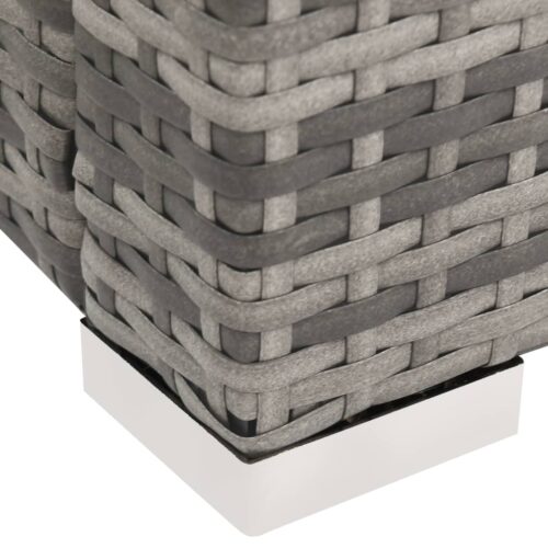 Double Sun Lounger Poly Rattan Grey - Image 6