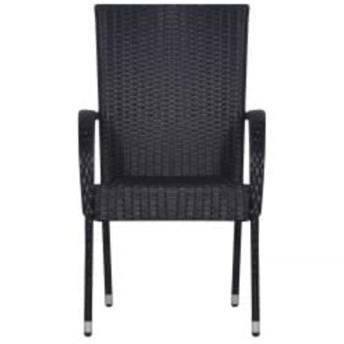 7-Piece Garden Dining Set Black Outdoor Patio Lounge Furniture - Image 9