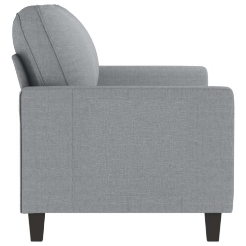 2-Seater Sofa Lounge Couch Loveseat Futon Accent Chair Fabric Light Grey 140cm - Image 4