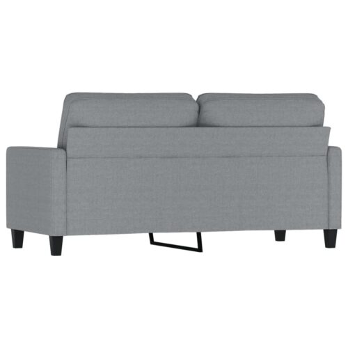 2-Seater Sofa Lounge Couch Loveseat Futon Accent Chair Fabric Light Grey 140cm - Image 5