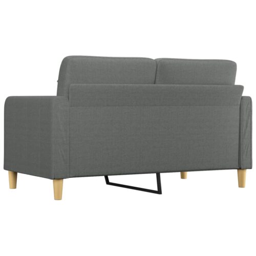 2-Seater Sofa Lounge Couch Loveseat Futon Accent Chair Fabric Dark Grey 140cm - Image 5
