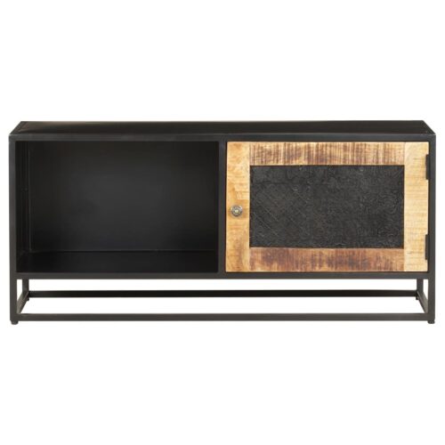 TV Cabinet 90x30x40cm Rough Mango Wood - Image 2