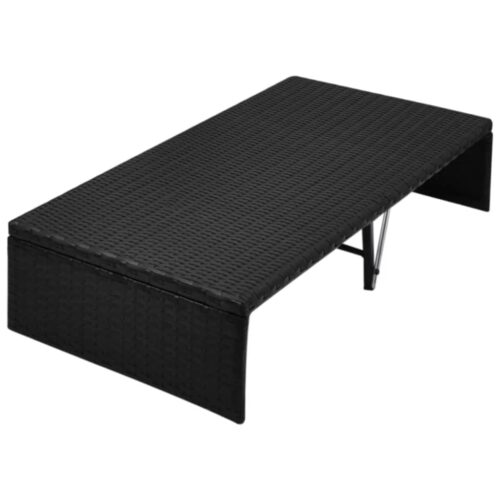 Garden Bed with Canopy Black 190x130cm Poly Rattan - Image 6