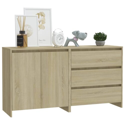 2pcs Wooden Buffet Sideboard Cabinet Storage Shelf Cupboard Drawer Console Table - Image 3