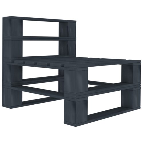 6-Piece Garden Pallet Lounge Set Wood Grey Outdoor Patio Furniture - Image 3