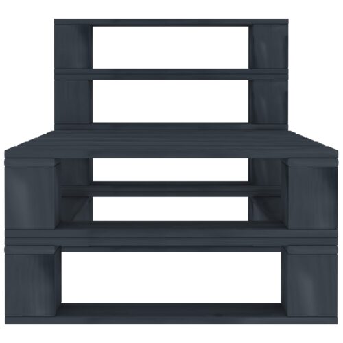 6-Piece Garden Pallet Lounge Set Wood Grey Outdoor Patio Furniture - Image 4