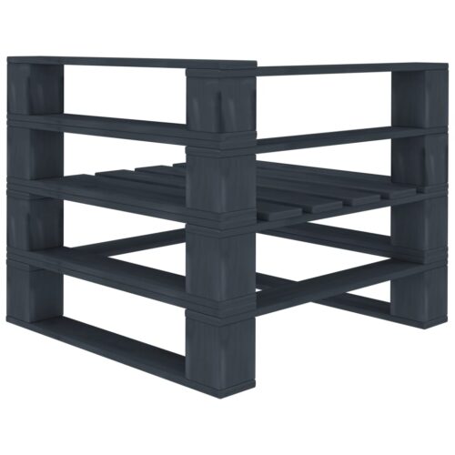 6-Piece Garden Pallet Lounge Set Wood Grey Outdoor Patio Furniture - Image 8