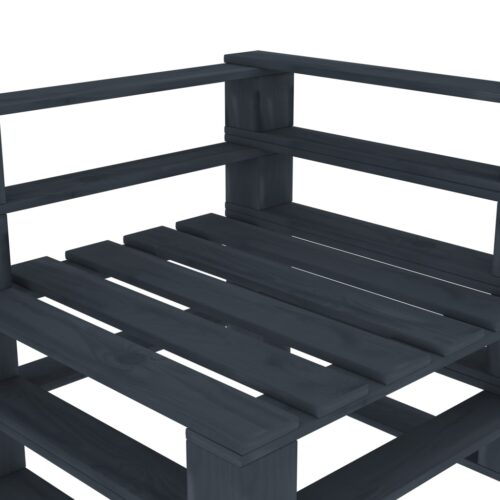 6-Piece Garden Pallet Lounge Set Wood Grey Outdoor Patio Furniture - Image 10