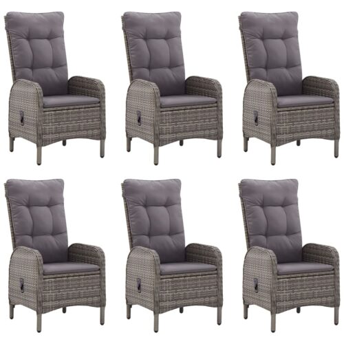 7-Piece Garden Dining Set Grey Outdoor Patio Lounge Furniture - Image 7