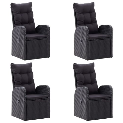 7-Piece Garden Dining Set Black Outdoor Patio Lounge Furniture - Image 5