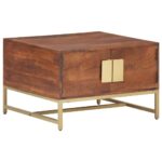 Coffee Table Honey Brown 67x67x45cm Solid Acacia Wood