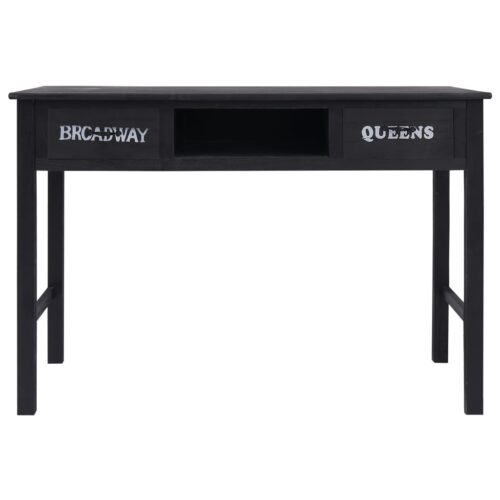 Console Table Black 110x45x76cm Wood - Image 4