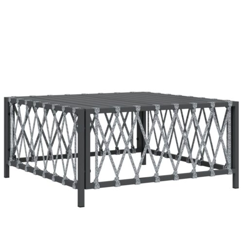8-Piece Garden Lounge Set with Cushions Anthracite Steel - Image 6