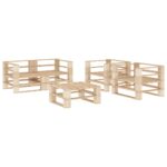 5-Piece Outdoor Garden Pallet Sofa Set Lounge Patio Bench Chairs Furniture Pine Wood