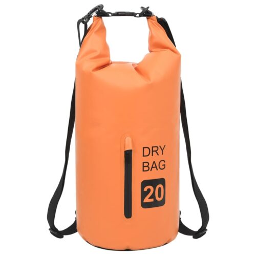 20L Zipper Dry Bag Waterproof Fishing Camping Boating Sport Sack Beach Storage Pack Orange - Image 2