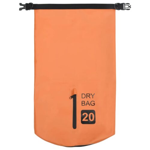 20L Zipper Dry Bag Waterproof Fishing Camping Boating Sport Sack Beach Storage Pack Orange - Image 3