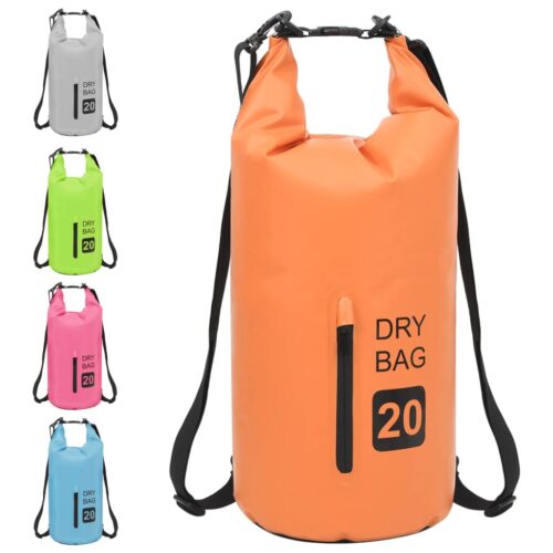 20L Zipper Dry Bag Waterproof Fishing Camping Boating Sport Sack Beach Storage Pack Orange - Image 9
