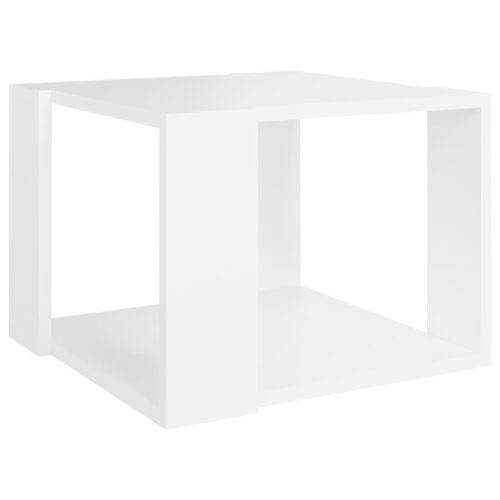 Coffee Table White 40x40x30cm Engineered Wood - Image 2