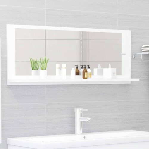 Bathroom Mirror White 100x10.5x37cm Engineered Wood - Image 8