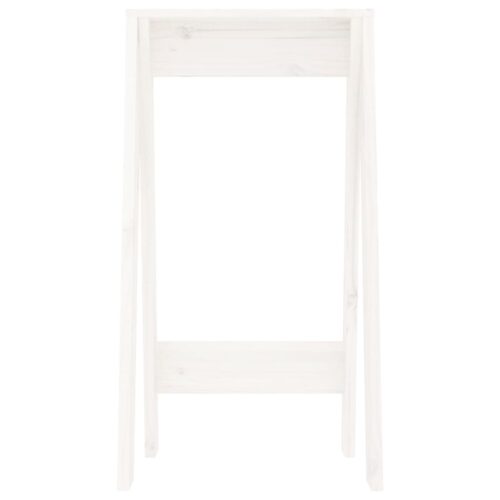 2x Rustic Pine Wood Stools Kitchen Dining Counter Barstools Chairs White 40x40x75cm - Image 5