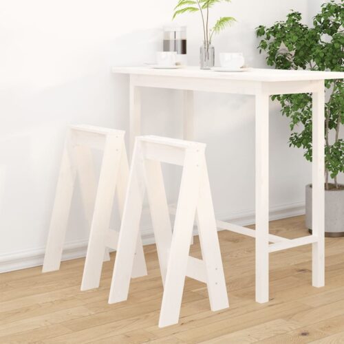 2x Rustic Pine Wood Stools Kitchen Dining Counter Barstools Chairs White 40x40x75cm - Image 9