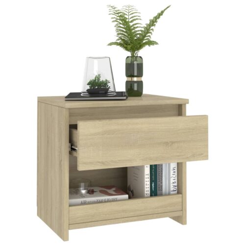 Bedside Cabinet Sonoma Oak 40x30x39cm Engineered Wood - Image 3
