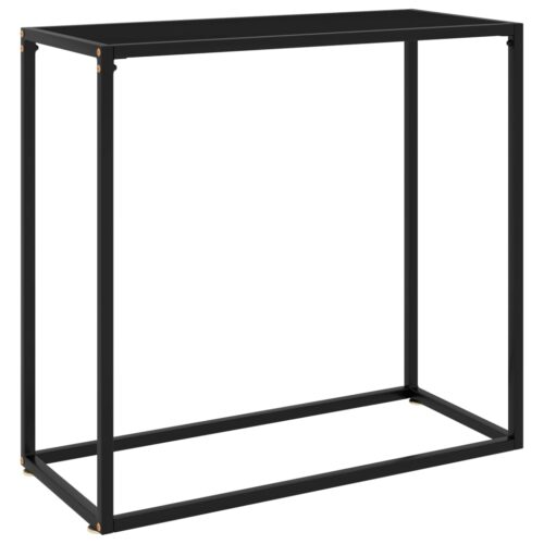 Console Table Black 80x35x75cm Tempered Glass - Image 8